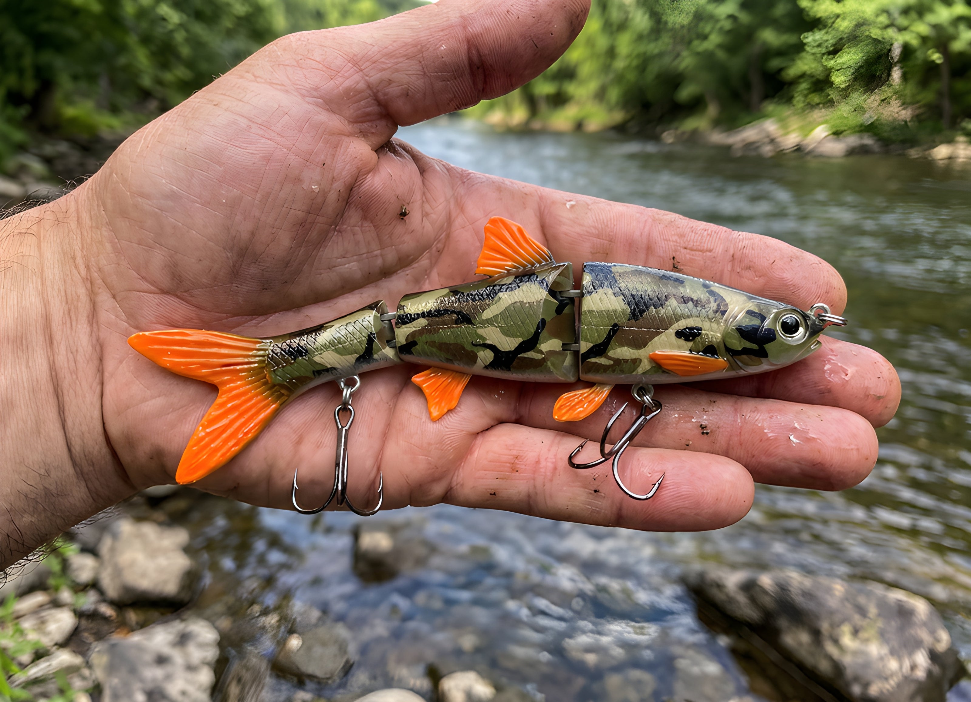 Woodland Camo Minnow (Tin Box)