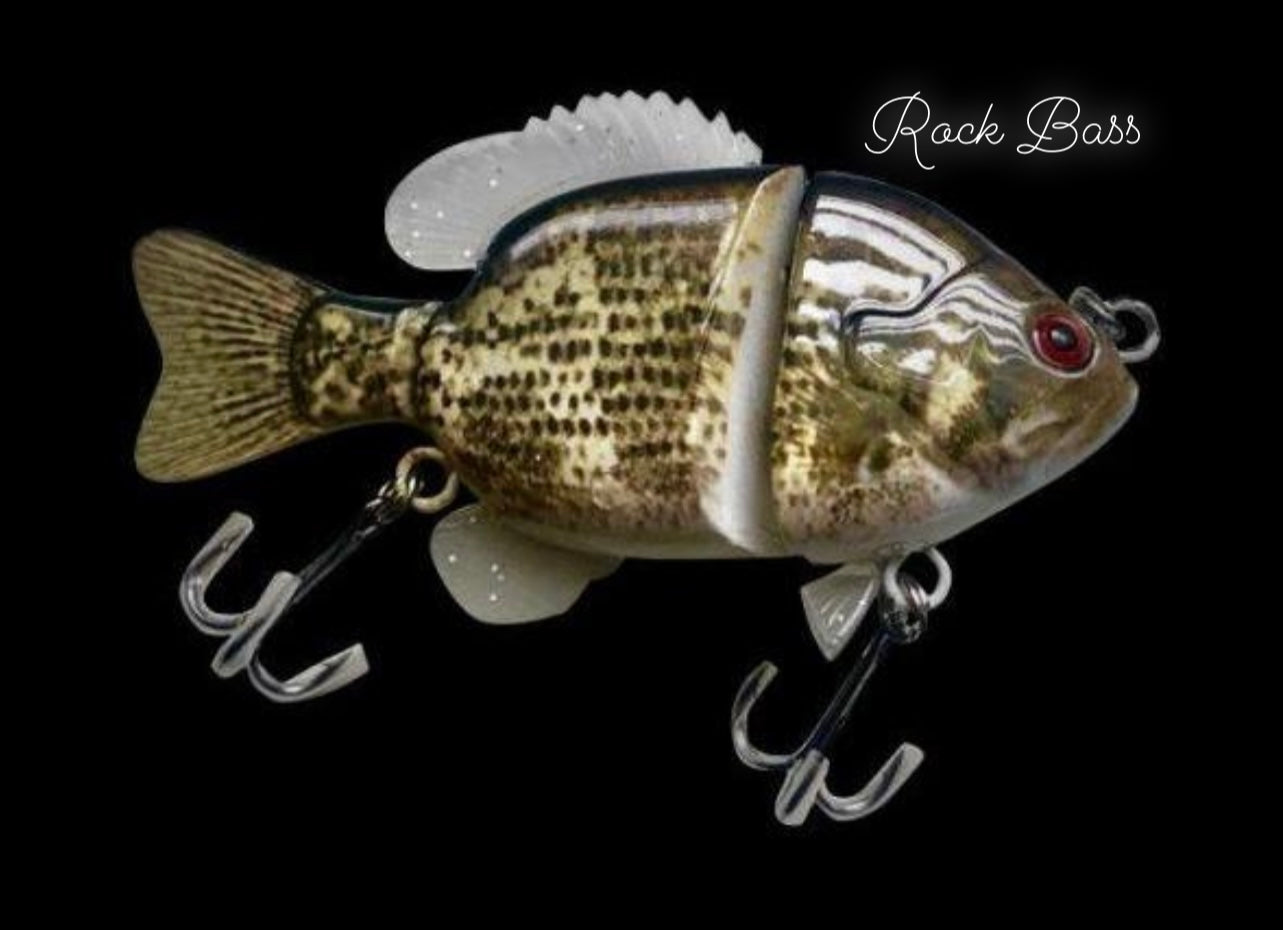  BASSROCK Top Water Tiny Swimbait Bass Fishing Lure Single  Jointed Hard Bait 2.05” 5/32oz : Sports & Outdoors